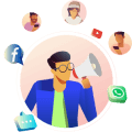 Illustration of an influencer